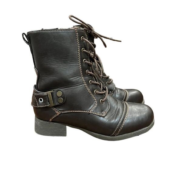 3 for $30! Bamboo brown fleece lined combat boots - Picture 1 of 8